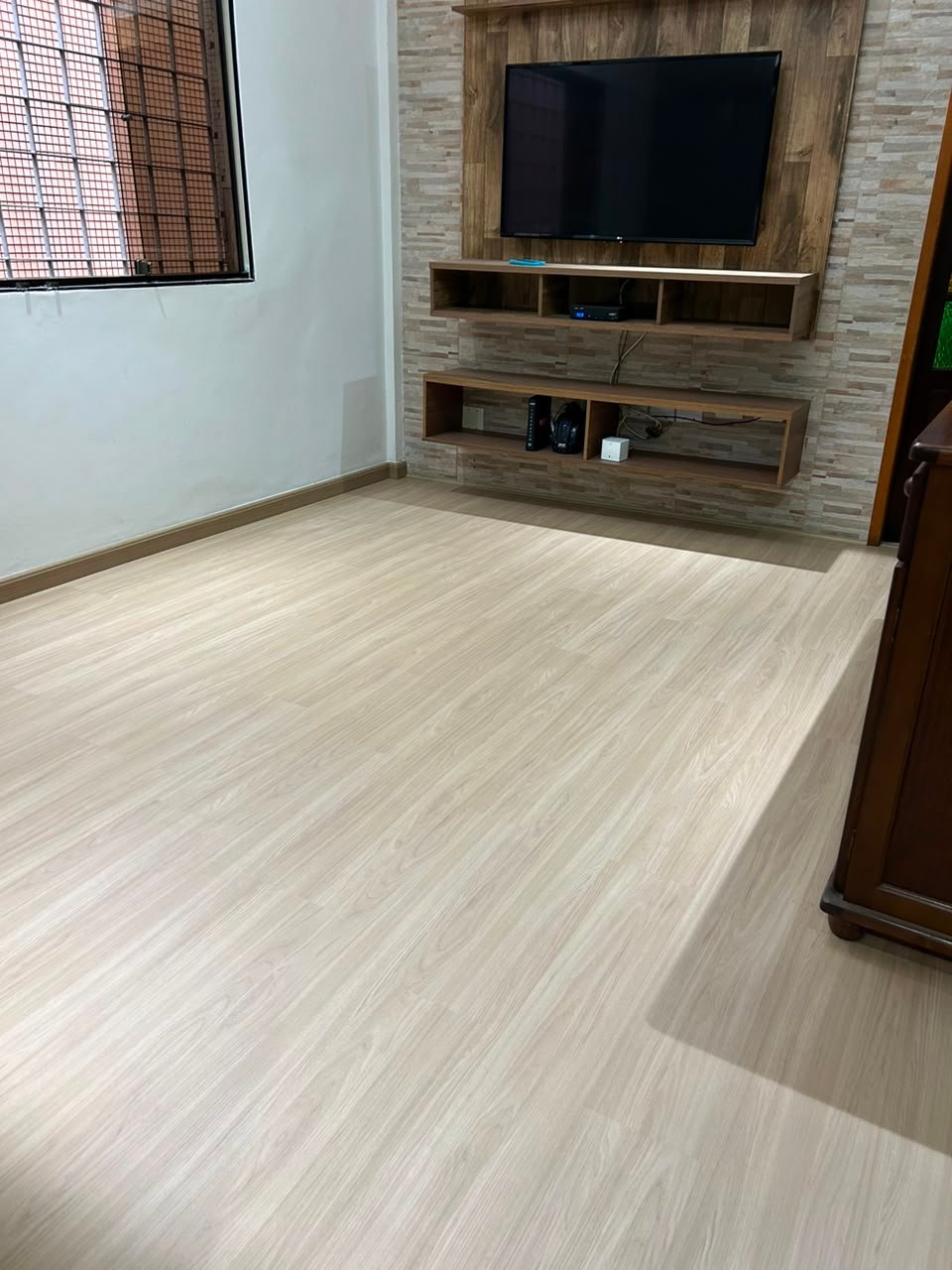 Depois: Piso Laminado em Santos
